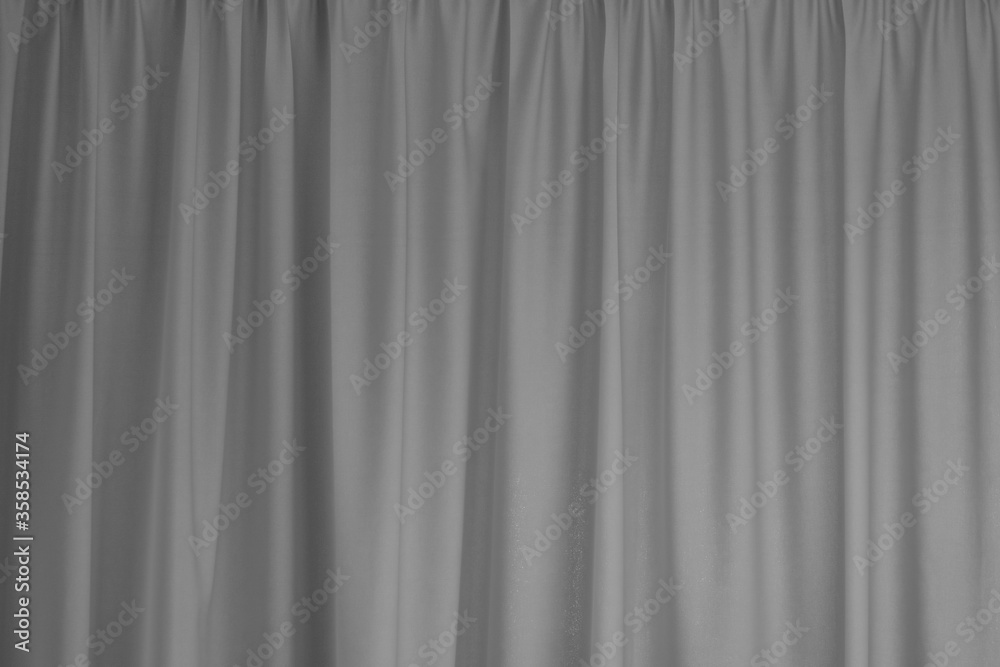 Grey curtain interior textile element close up background Stock Photo |  Adobe Stock