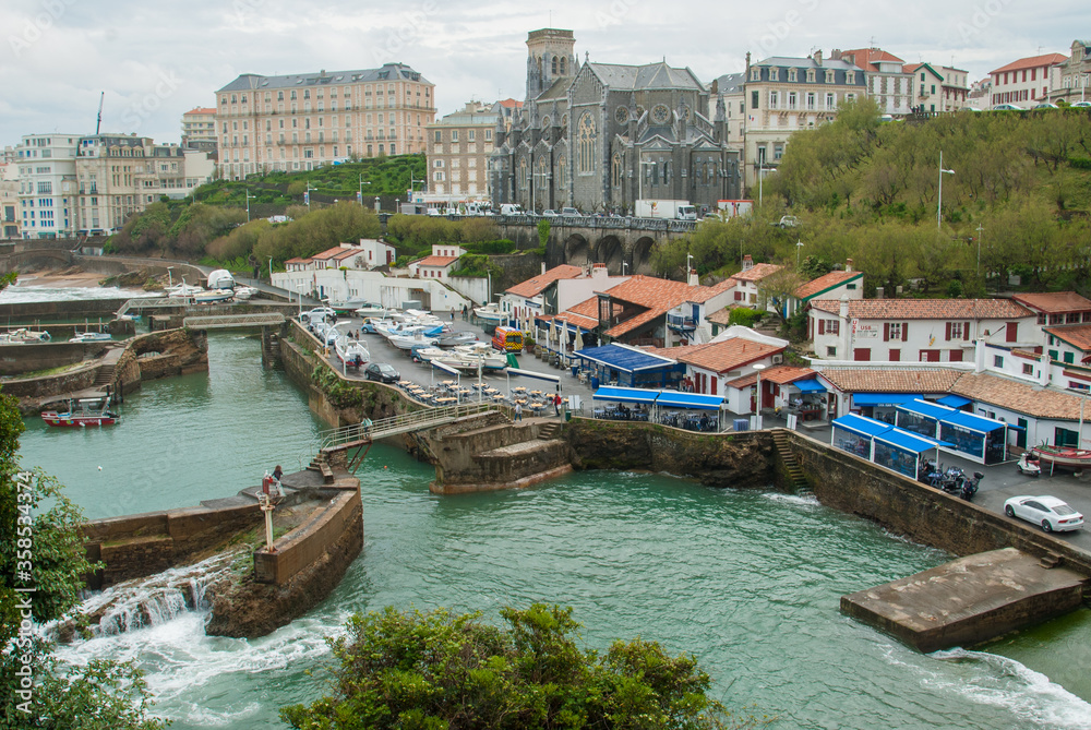 Old fishing port in Biarritz