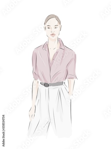 woman fashion sketch