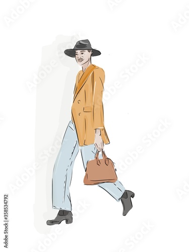 woman fashion sketch