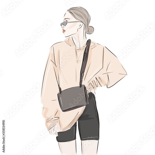 woman fashion sketch