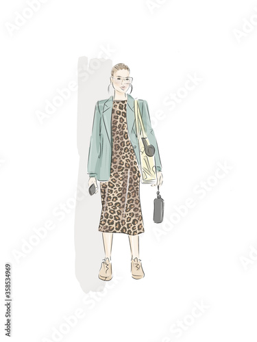 woman fashion sketch