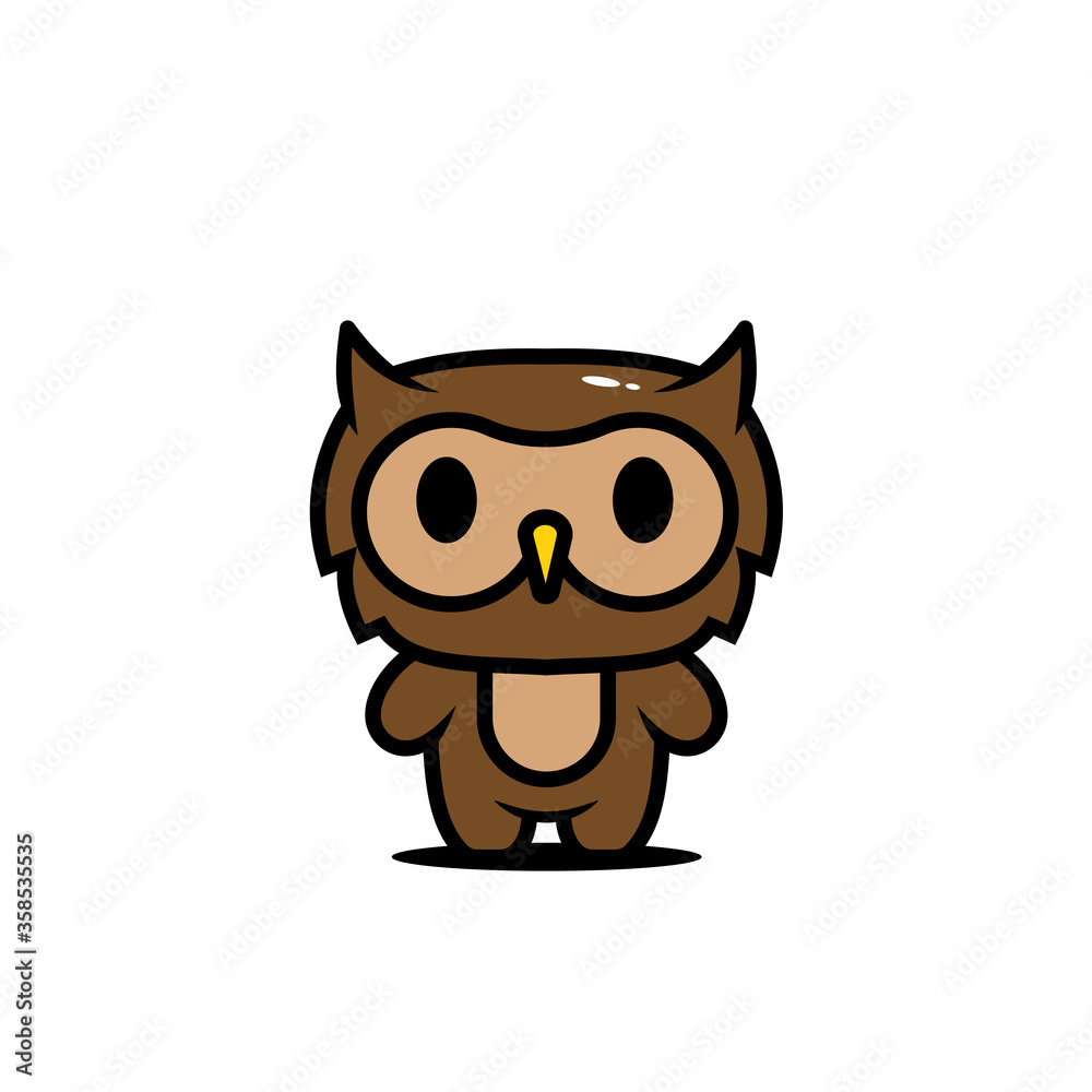 Fototapeta premium cute owl character vector