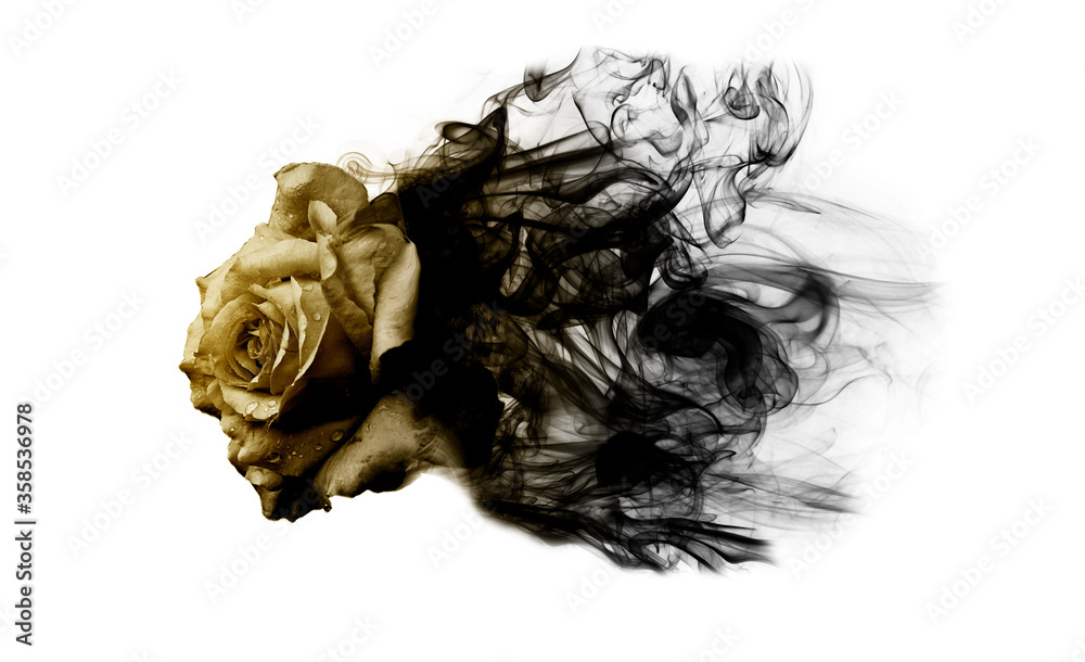Smoke rose from Smoke rose from