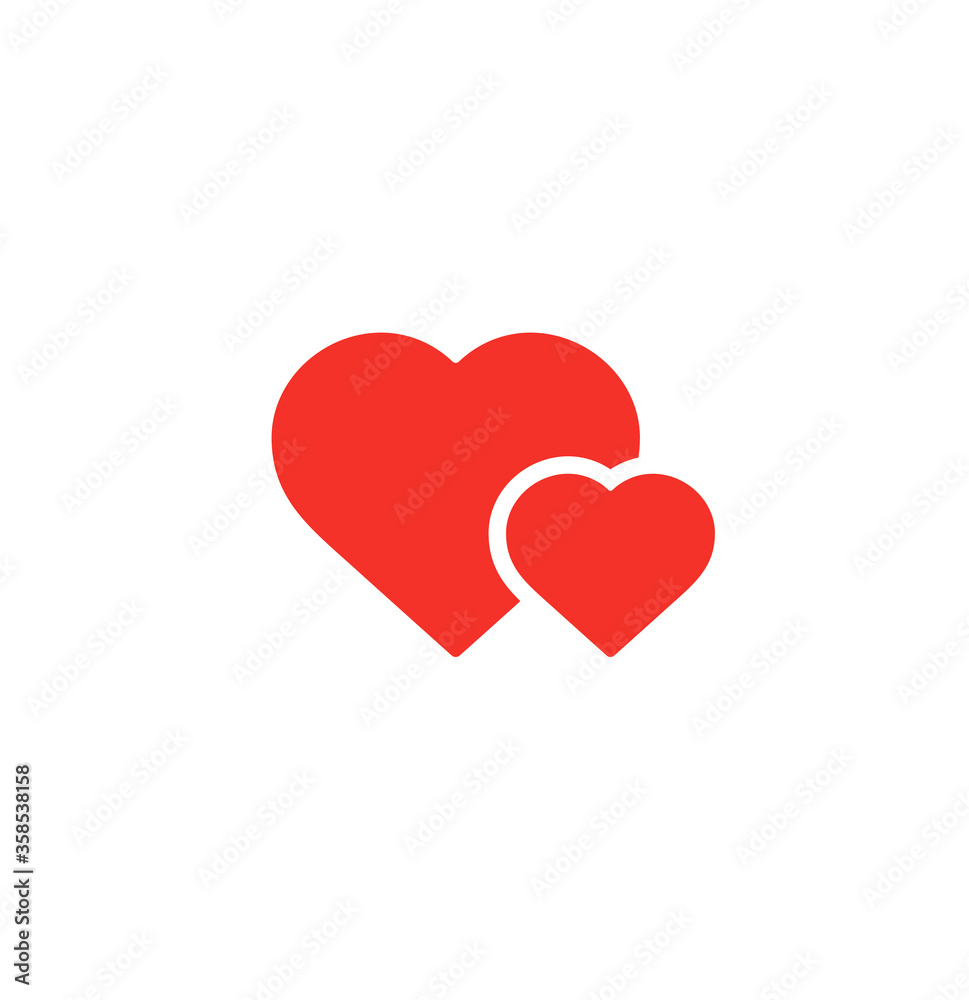Heart icon. Vector heart. Love symbol. Valentine's Day sign. Vector illustration. Health icon. Heartbeat sign.