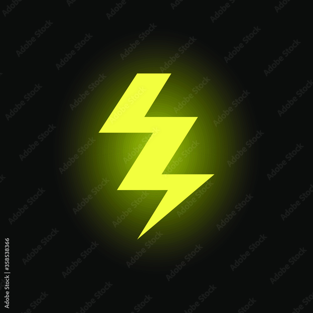 Power Icon, Lightning Power Icon