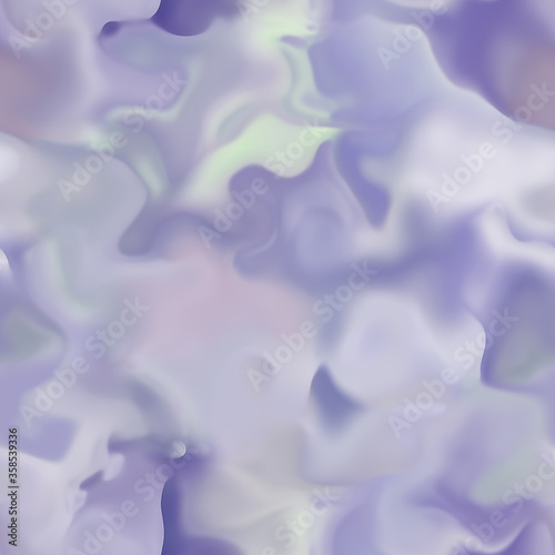 3d purple abstract seamless pattern. Organic gradient surreal background. Fluid shapes. Melting wax.