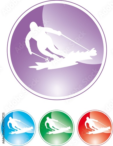Sport - zjazd narciarski.