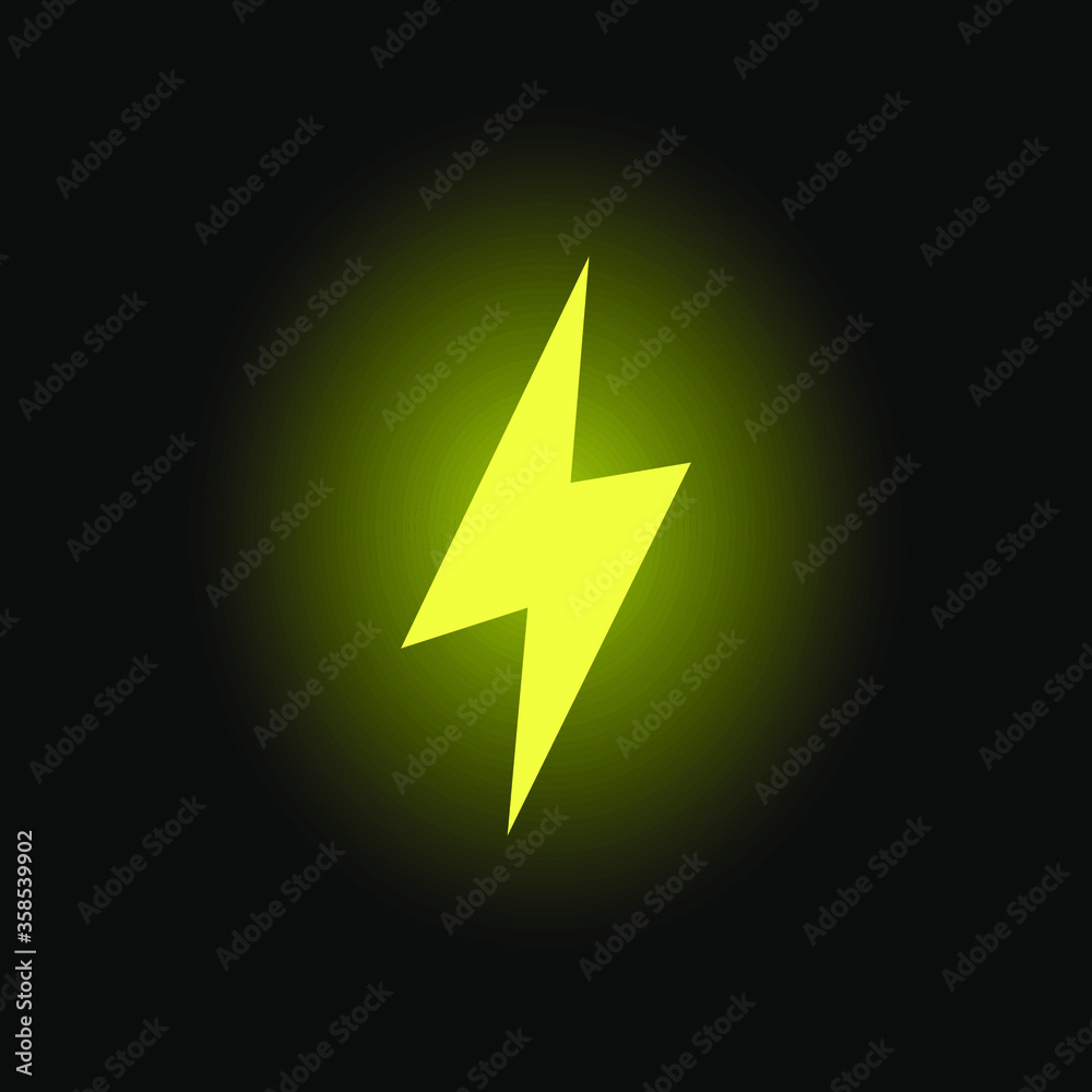 Power Icon, Lightning Power Icon Power Icon, Lightning Power Icon