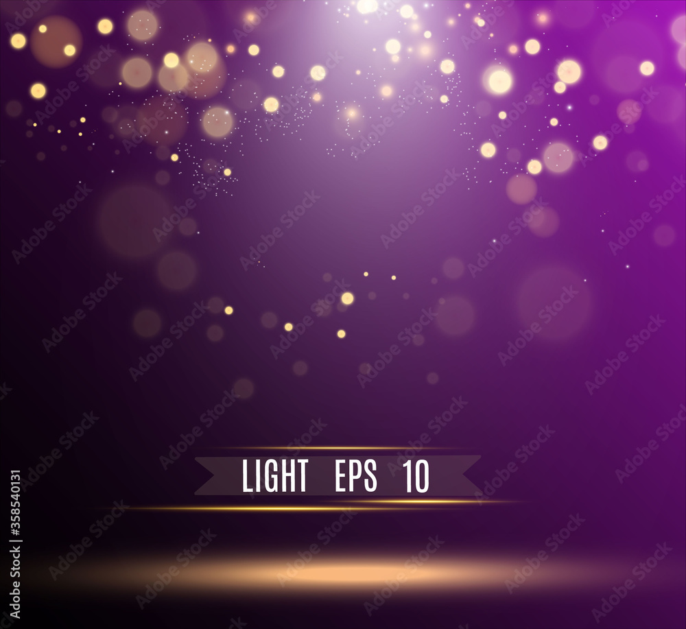 Brilliant gold dust vector shine. Glittering shiny ornaments for background. Vector illustration.