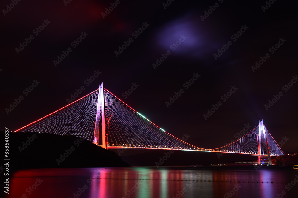 Obraz premium Yavuz Sultan Selim Bridge in Istanbul, Turkey.