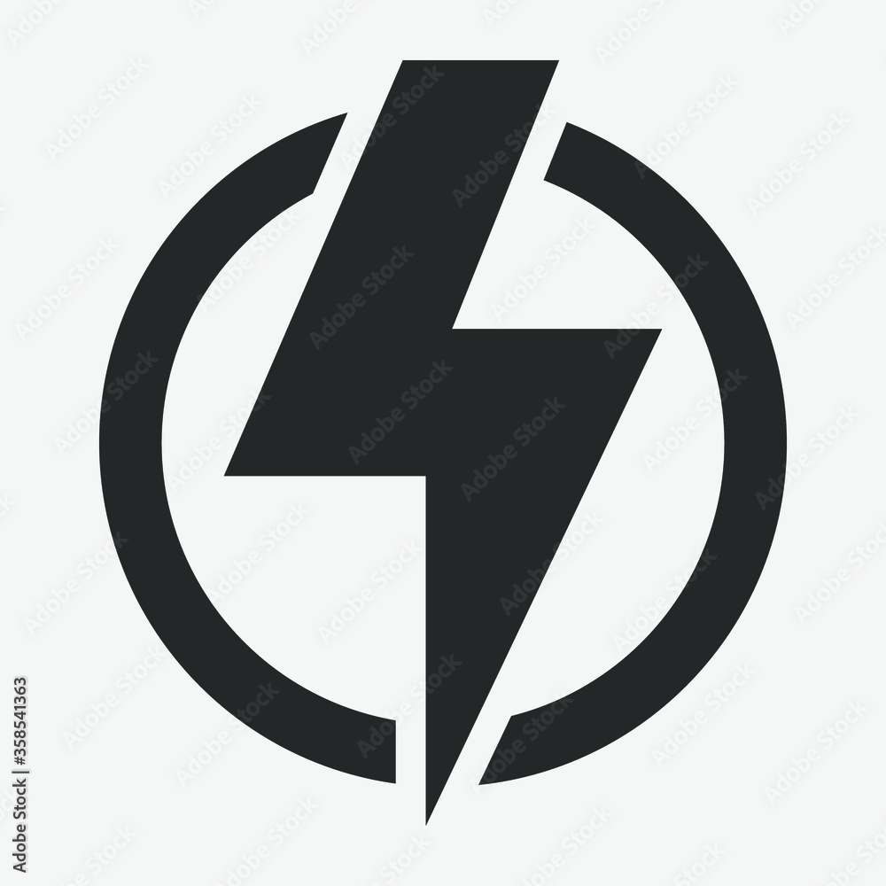 Power Icon, Lightning Power Icon Power Icon, Lightning Power Icon