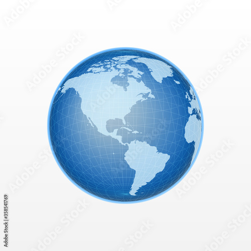 Realistic globe shape