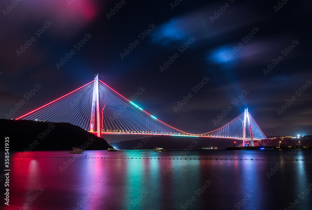 Fototapeta premium Yavuz Sultan Selim Bridge in Istanbul, Turkey.