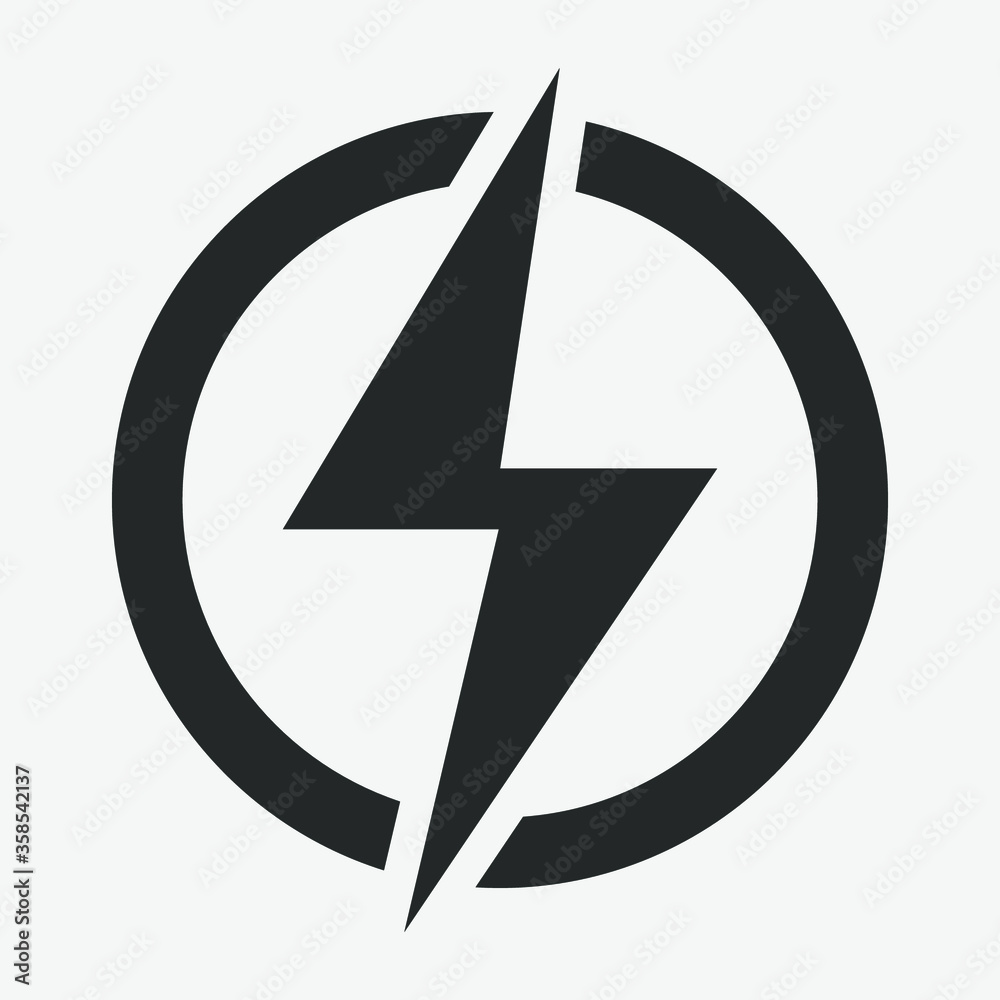 Power Icon, Lightning Power Icon Power Icon, Lightning Power Icon