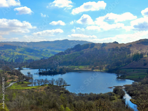 landscape view of Rydal Water in the Lake District, Cumbria, UK