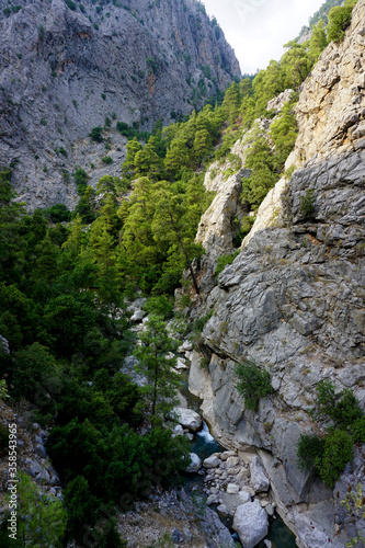 The mountains of Göynük Canyon and its river.