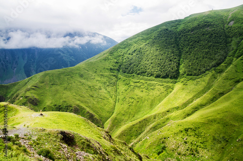 Caucasus Mountains near Kasbegi, Georgia photo