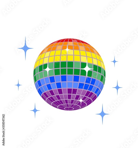 Disco ball Vector icon Disco ball Vector icon.  Psychedelic, Glitter, Cosmic
