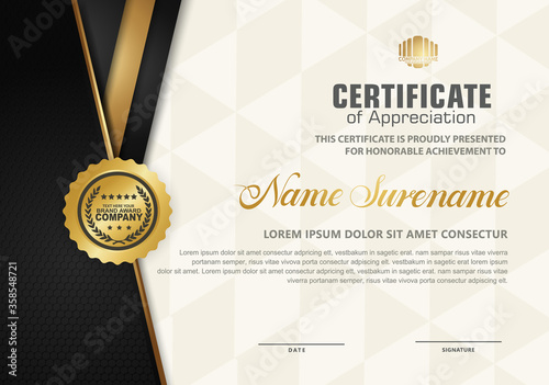 certificate template with luxury pattern,diploma,Vector illustration