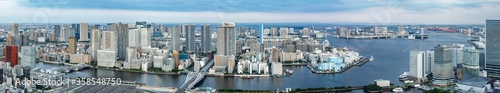 水辺に立ち並ぶ東京の高層ビル群