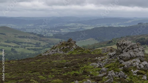 Shropshire countryside timelapse view of the Stiperstones photo