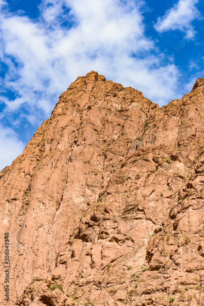 It's Todgha Gorge, a canyon in the High Atlas Mountains in Morocco, near the town of Tinerhir.