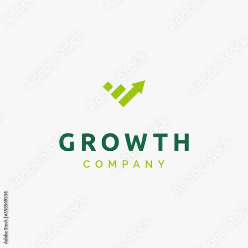 simple, creative and minimalist growth finance logo design inspiration