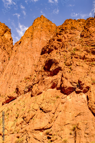 It's Todgha Gorge, a canyon in the High Atlas Mountains in Morocco, near the town of Tinerhir.