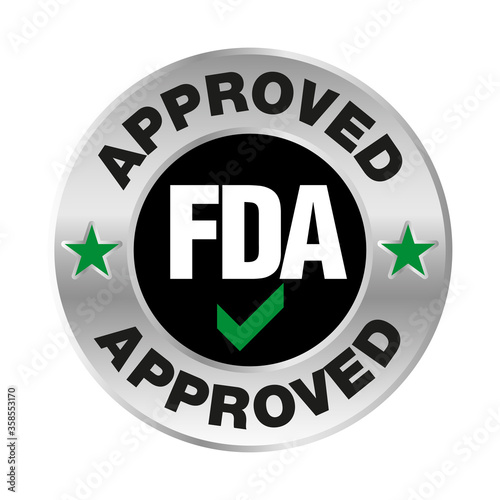 U.S. Food and Drug Administration FDA approved vector stamp