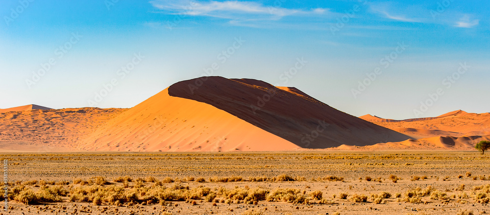 It's Beautiful landscape of the Namibia desert, Sossuvlei, Africa.