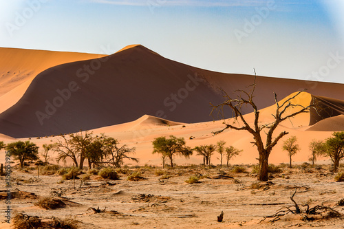 It's Spectacular landscape of the Namibia desert, Sossuvlei, Africa.