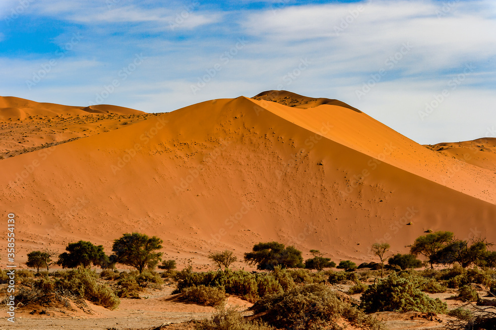 It's Spectacular landscape of the Namibia desert, Sossuvlei, Africa.