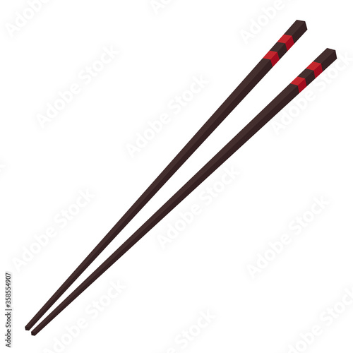Chopsticks vector. Chopsticks on white background.
