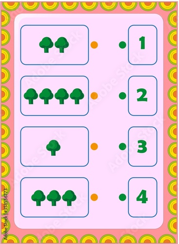 Preschool and toddler math with broccoli design