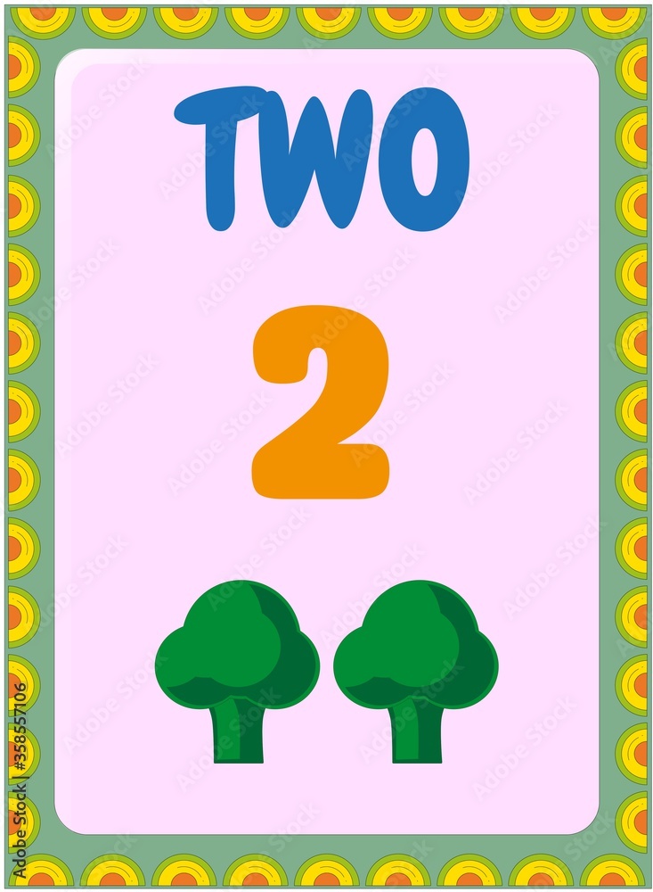 Preschool and toddler math with broccoli design Preschool and toddler math with broccoli design