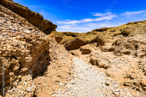 It's Sesriem Canyon, a natural canyon carved by the Tsauchab rivier in the sedimentary rock, Namibia photo