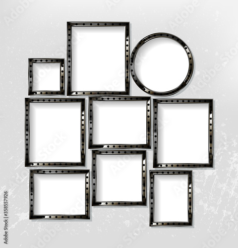 Photo or picture art on vintage wall.