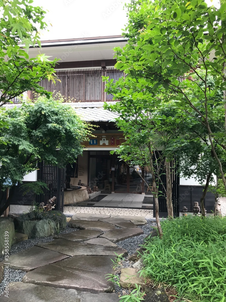 Entrance to the Traditional Onsen Ryokan in Japan
