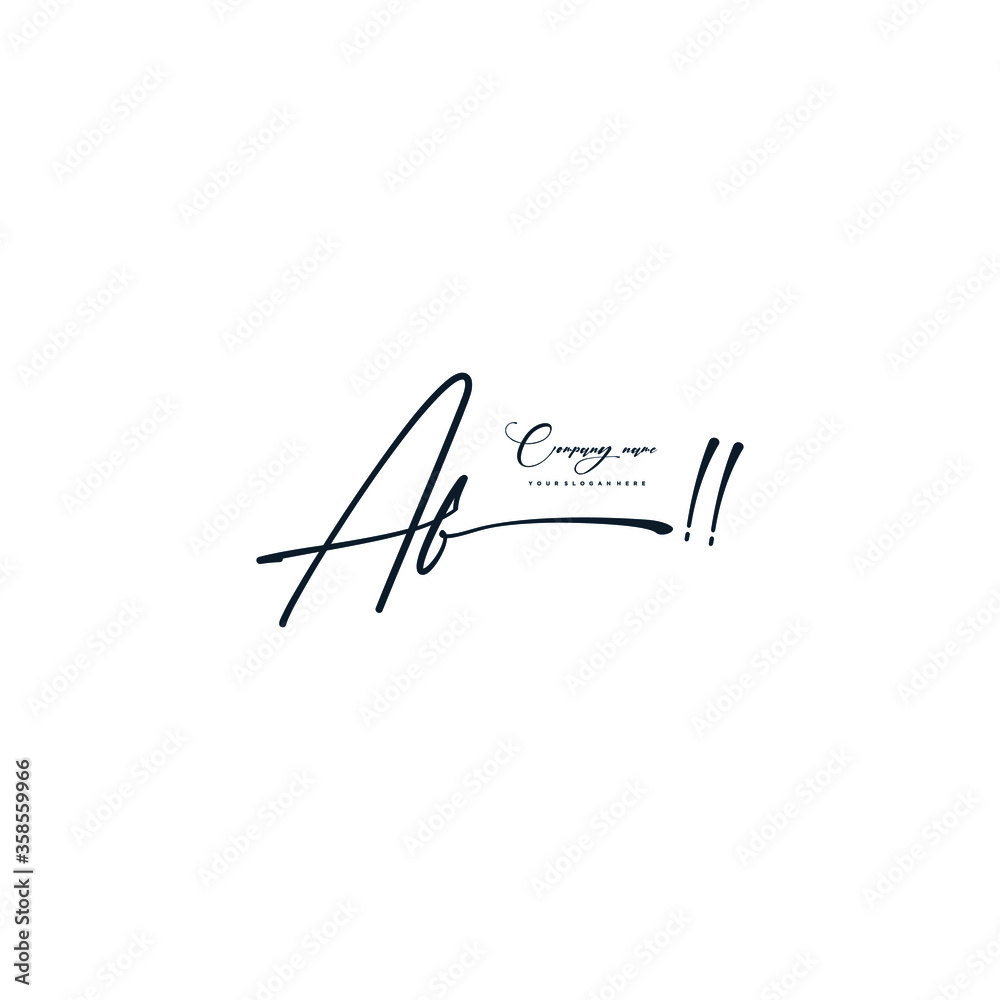 AF initials signature logo. Handwriting logo vector templates. Hand drawn Calligraphy lettering Vector illustration. AF initials signature logo. Handwriting logo vector templates. Hand drawn Calligraphy lettering Vector illustration.