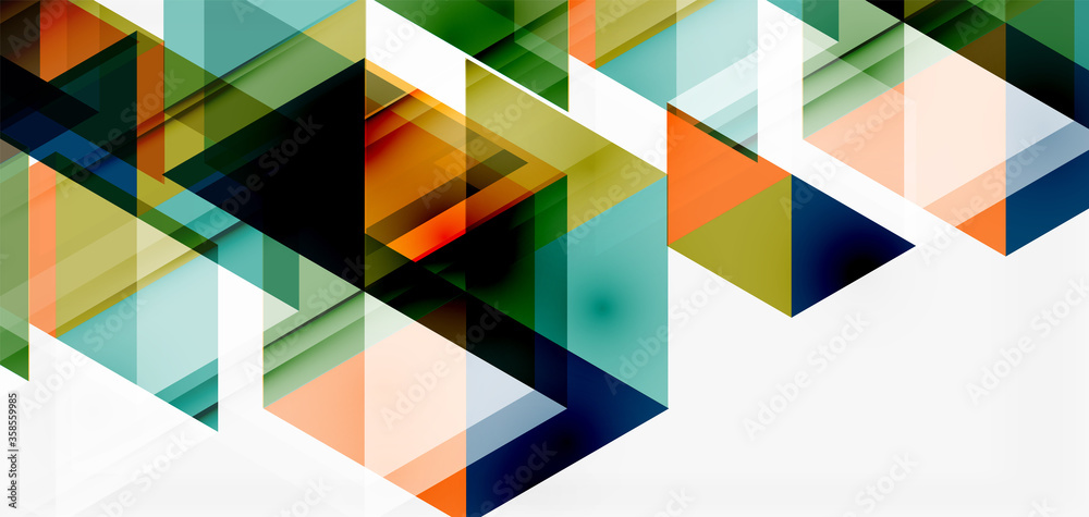 Geometric abstract background, mosaic triangle and hexagon shapes. Trendy abstract layout template for business or technology presentation, internet poster or web brochure cover, wallpaper Geometric abstract background, mosaic triangle and hexagon shapes. Trendy abstract layout template for business or technology presentation, internet poster or web brochure cover, wallpaper