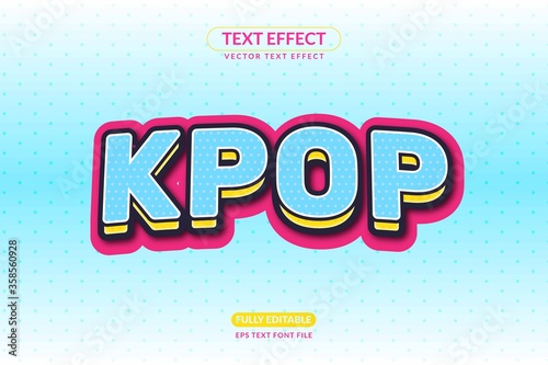 Editable KPOP Korean Cute Text Text Effect