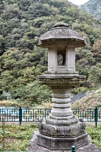 Stone lantern. Seollimwonji Temple site in Yangyang-gun, South Korea. 