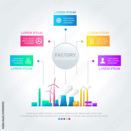 Option Scheme Chart Graph Diagram Analytics Factory Industrial Business Infographic