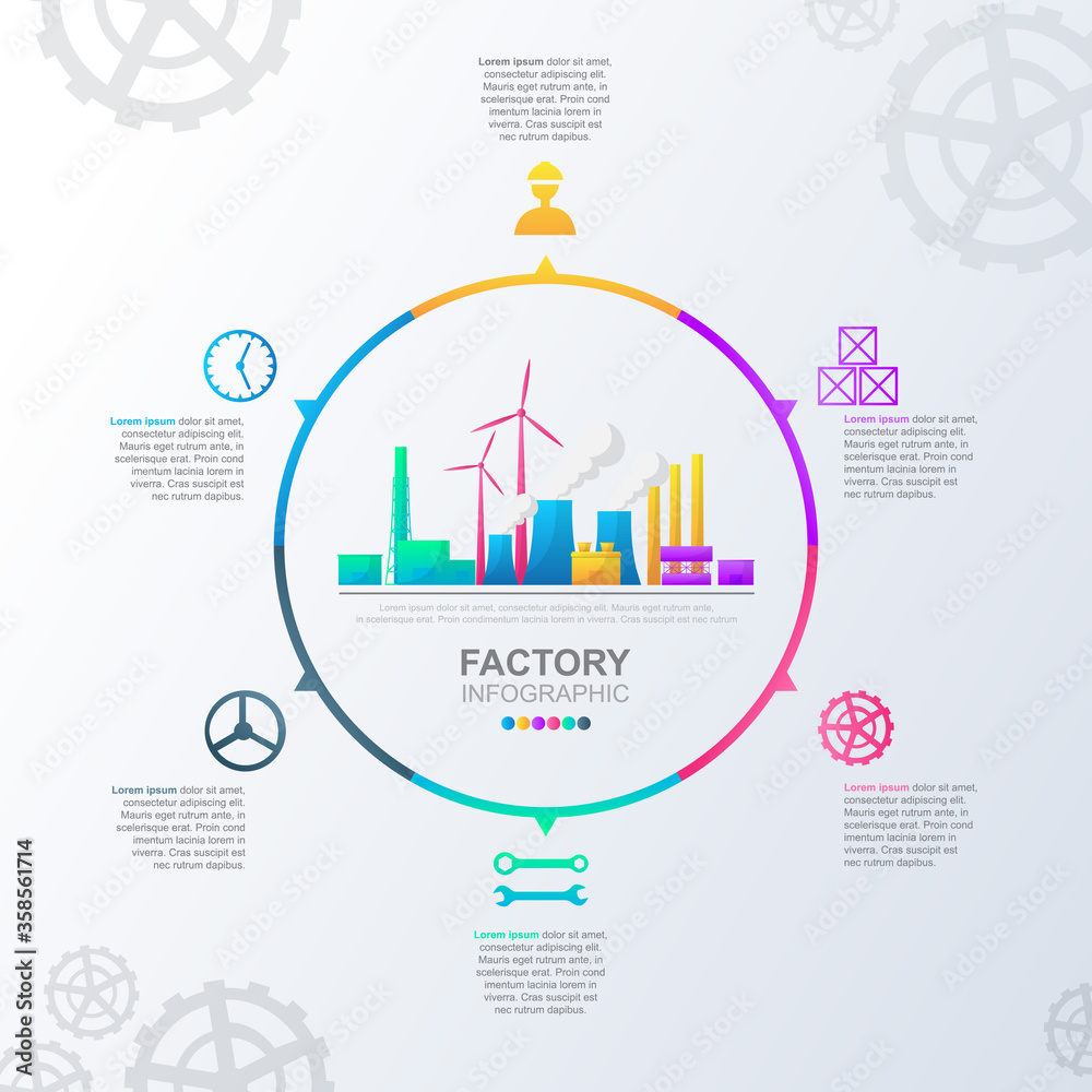 Factory Scheme Option Scheme Chart Graph Diagram Analytics Factory Industrial Business ...