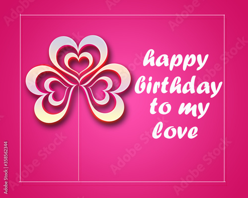 greeting card with pink ribbon