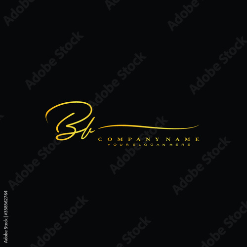 BB initials signature logo. Handwriting logo vector templates. Hand drawn Calligraphy lettering Vector illustration.