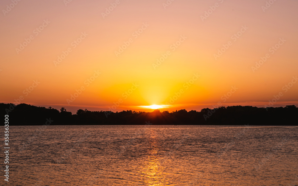 Summer sunset on a lake