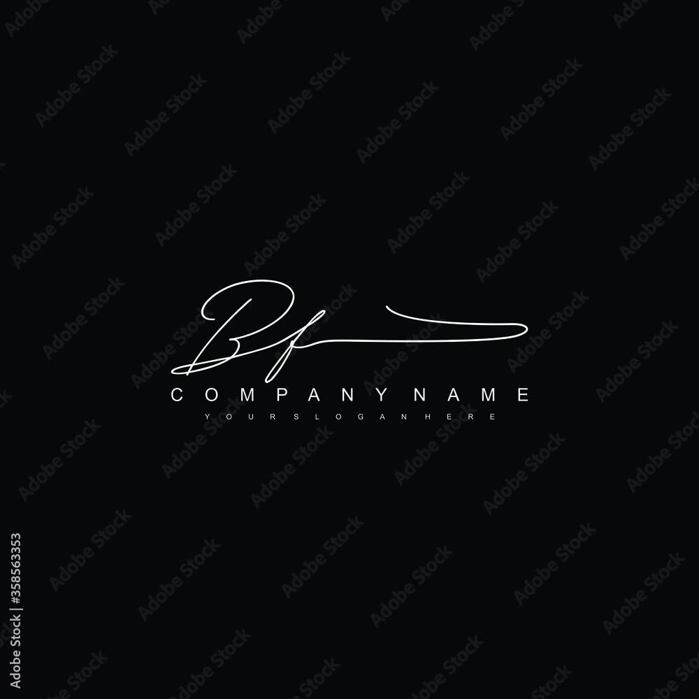 BF initials signature logo. Handwriting logo vector templates. Hand drawn Calligraphy lettering Vector illustration. BF initials signature logo. Handwriting logo vector templates. Hand drawn Calligraphy lettering Vector illustration.
