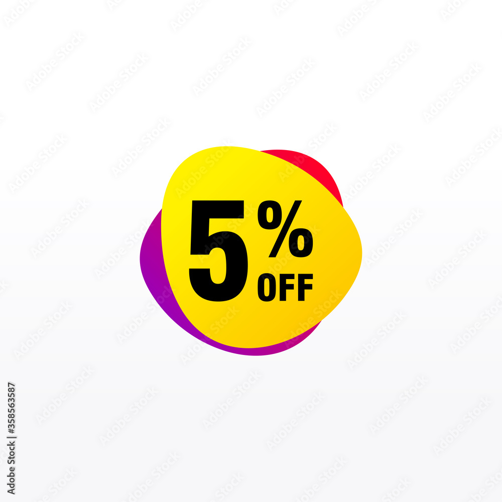 5 discount, Sales Vector badges for Labels, , Stickers, Banners, Tags, Web Stickers, New offer. Discount origami sign banner 5 discount, Sales Vector badges for Labels, , Stickers, Banners, Tags, Web Stickers, New offer. Discount origami sign banner